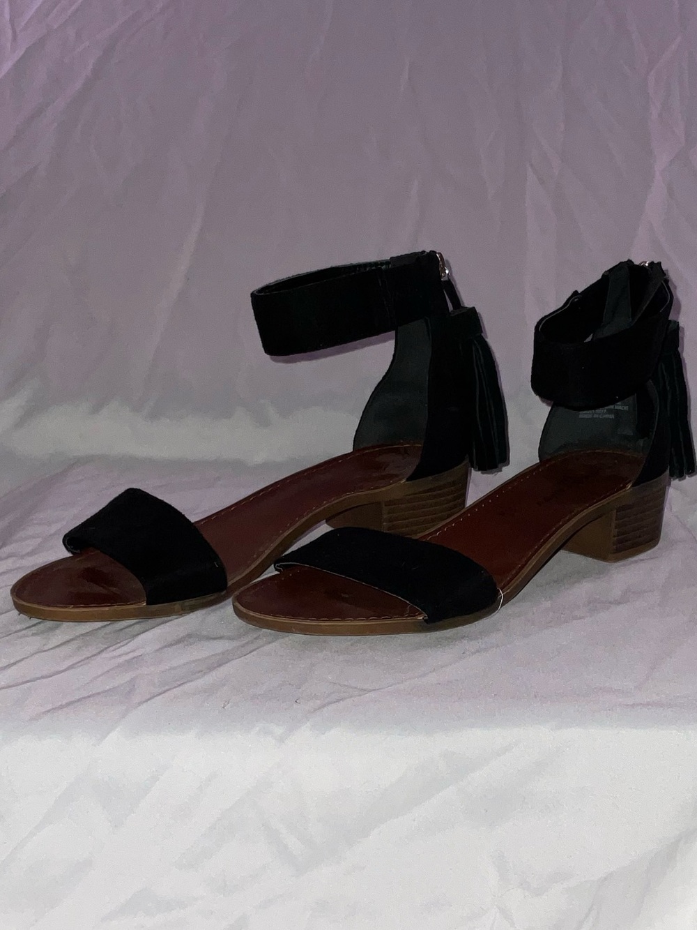 Rock & Candy Nancy Black Tassel Sandals size 7.5